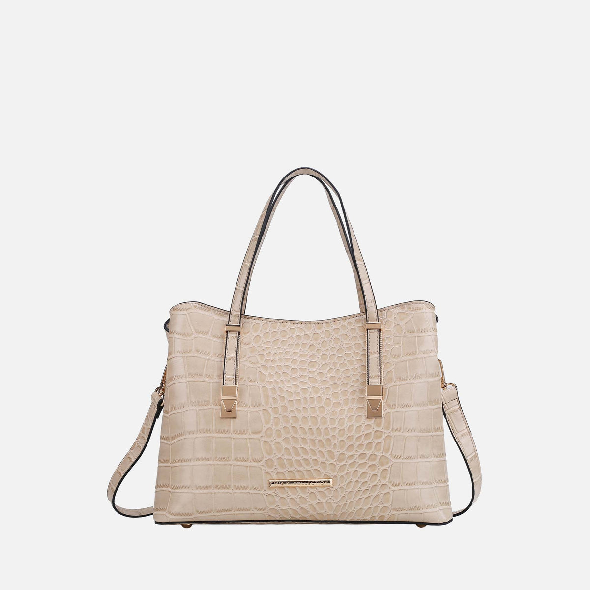 Aurelia Embossed Shoulder Bag in Royal Blue view 8