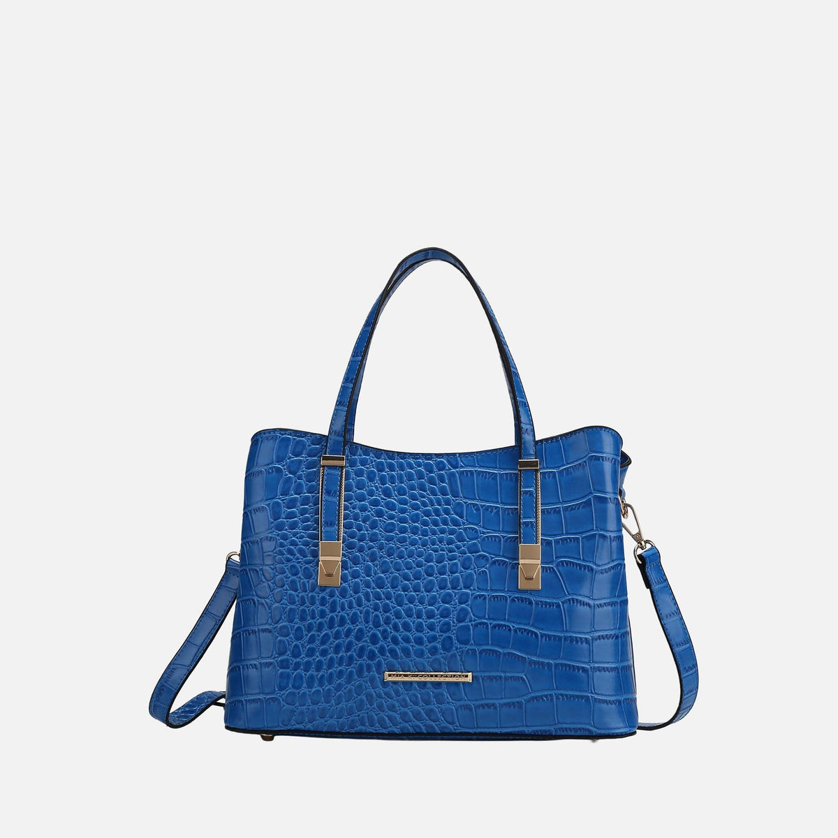 Aurelia Embossed Shoulder Bag in Taupe view 9