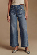 aurelia tummy control Aurelia Tummy Control High Rise Crop Palazzo Jeans view 2 (bottom) - shop at us.meeeshop