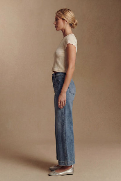 Aurelia Tummy Control High Rise Crop Palazzo Jeans view 10 - High-Waisted (bottom)
