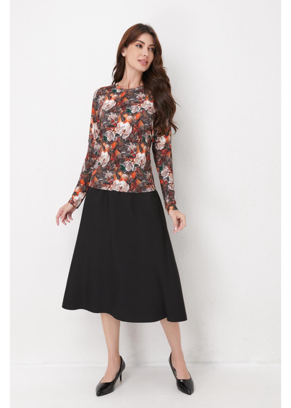 Autumn Bloom Knit Top in L view 4 - Fall Wardrobe Essential - Autumn Top