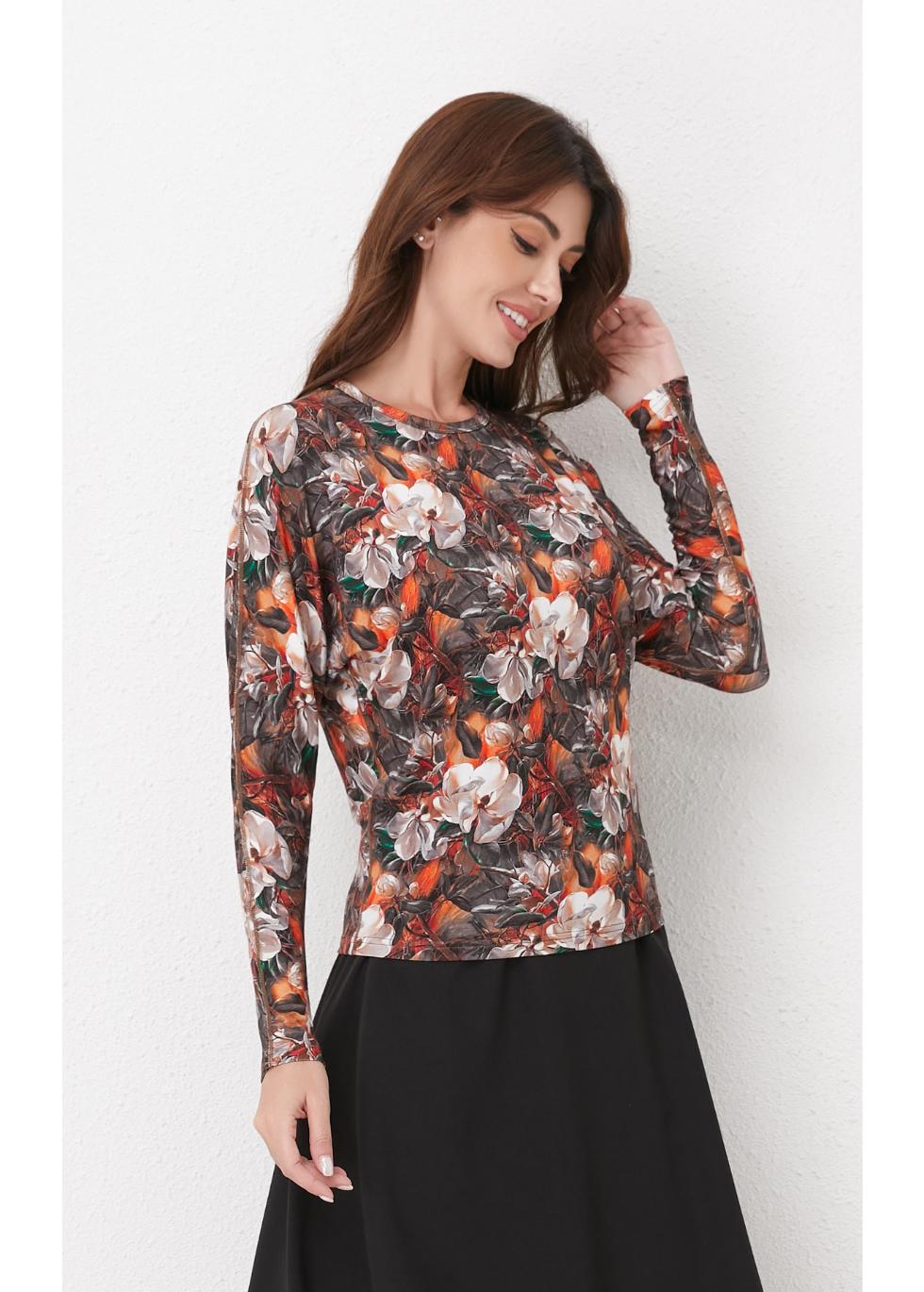 Autumn Bloom Knit Top in XXL view 6 - Fall Wardrobe Essential - Autumn Top