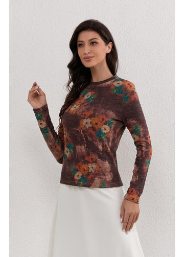 Autumn Meadow Stretch Top - MeeeShop Women's Fashion