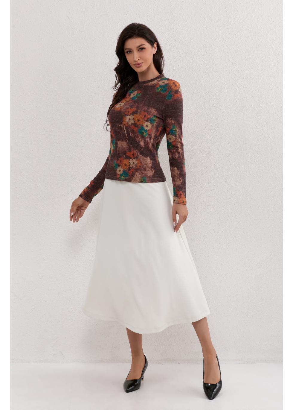 Autumn Meadow Stretch Top in M view 3 - Comfort Stretch