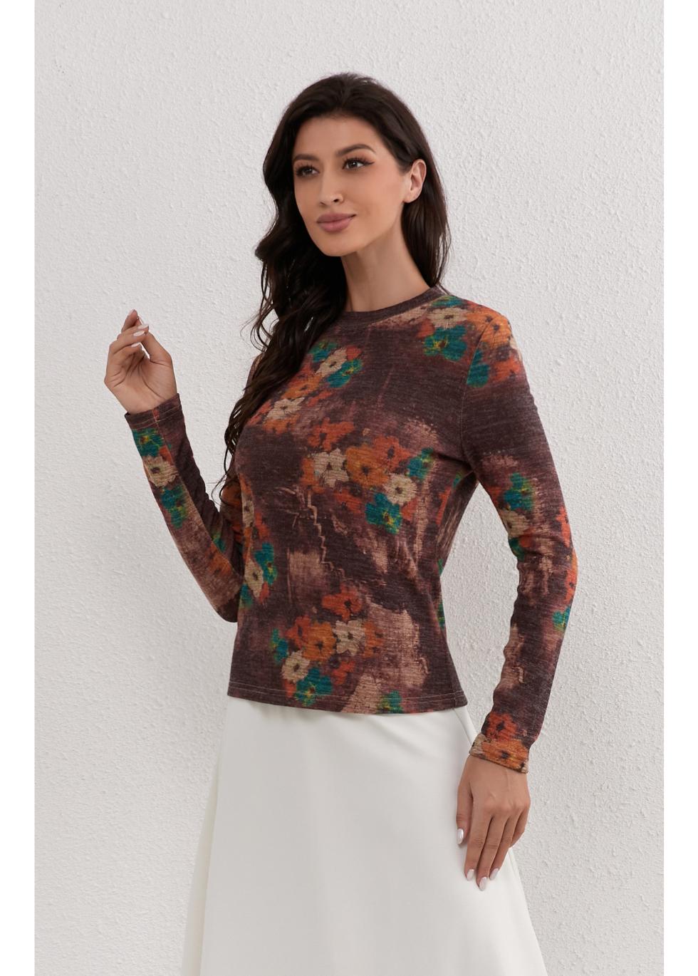Autumn Meadow Stretch Top in S view 2 - Comfort Stretch