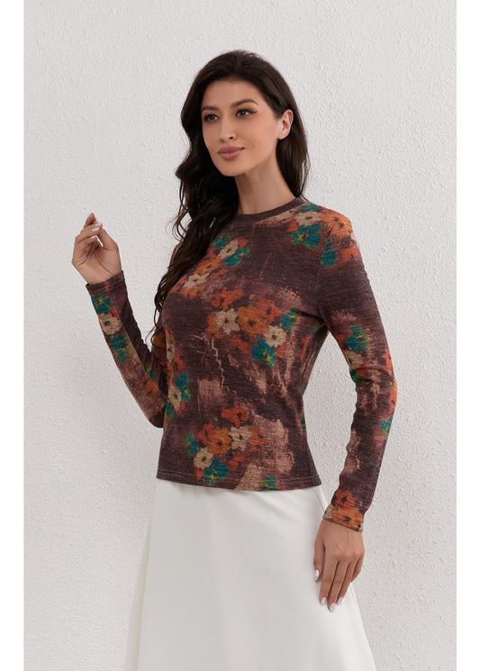 Autumn Meadow Stretch Top in S view 2 - Comfort Stretch