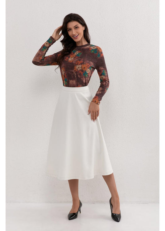 Autumn Meadow Stretch Top in XS - Comfort Stretch