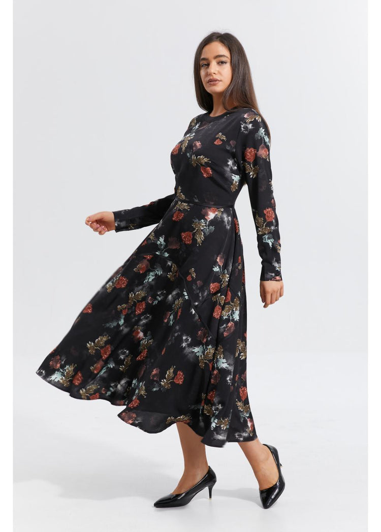 Autumn Rose Midi Dress XL view 5 (dress) - fall rose dress, kitri autumn rose dress, kitri talia autumn - shop at us.meeeshop