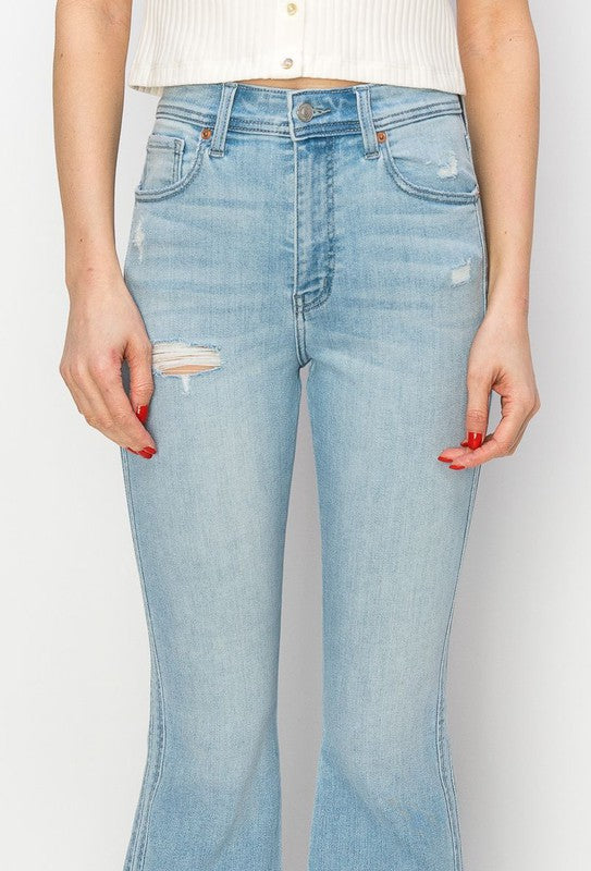 Ava plus High Rise Crop Flare Jeans view 5 - High-Waisted - Ava Plus Size Jeans (bottom)