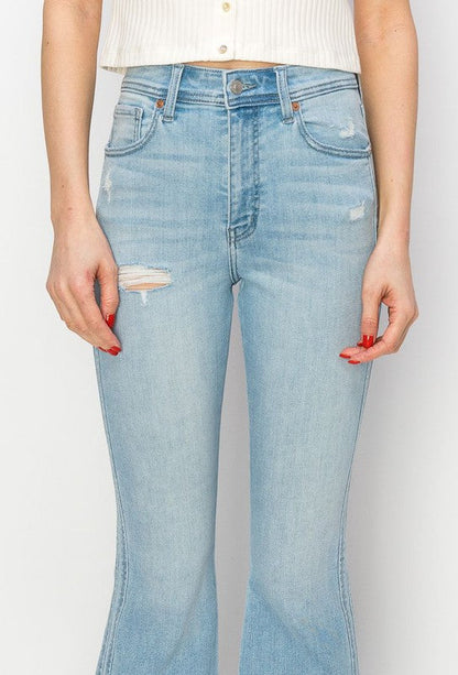 Ava plus High Rise Crop Flare Jeans view 5 - High-Waisted - Ava Plus Size Jeans (bottom)