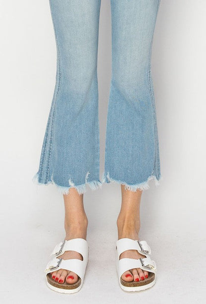 Ava plus High Rise Crop Flare Jeans view 6 - High-Waisted - Ava Plus Size Jeans (bottom)