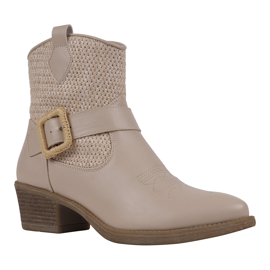 Avery Beige Western Booties 6 (shoe) - western booties, beige western booties - shop at us.meeeshop