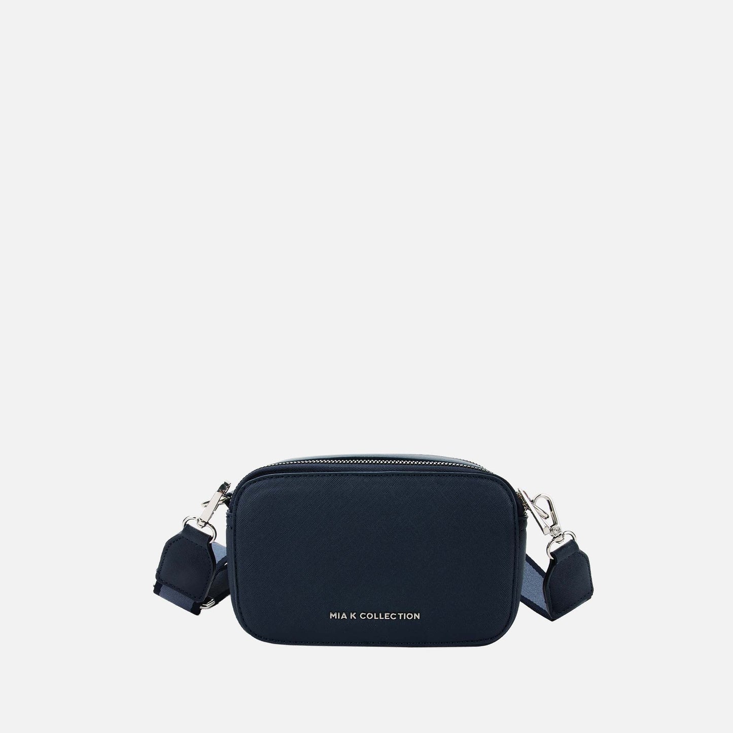 Avielle Crossbody Bag in Beige - Aviel Mini Double Zip Crossbody