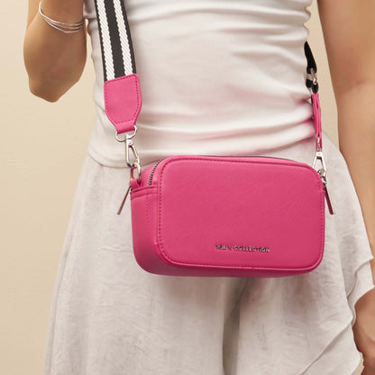 Avielle Crossbody Bag in Black view 2 - Aviel Mini Double Zip Crossbody