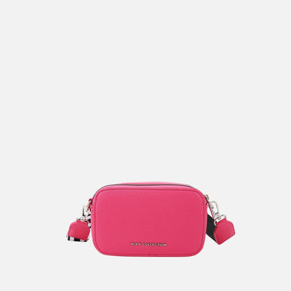 Avielle Crossbody Bag in Fuchsia view 5 - Aviel Mini Double Zip Crossbody