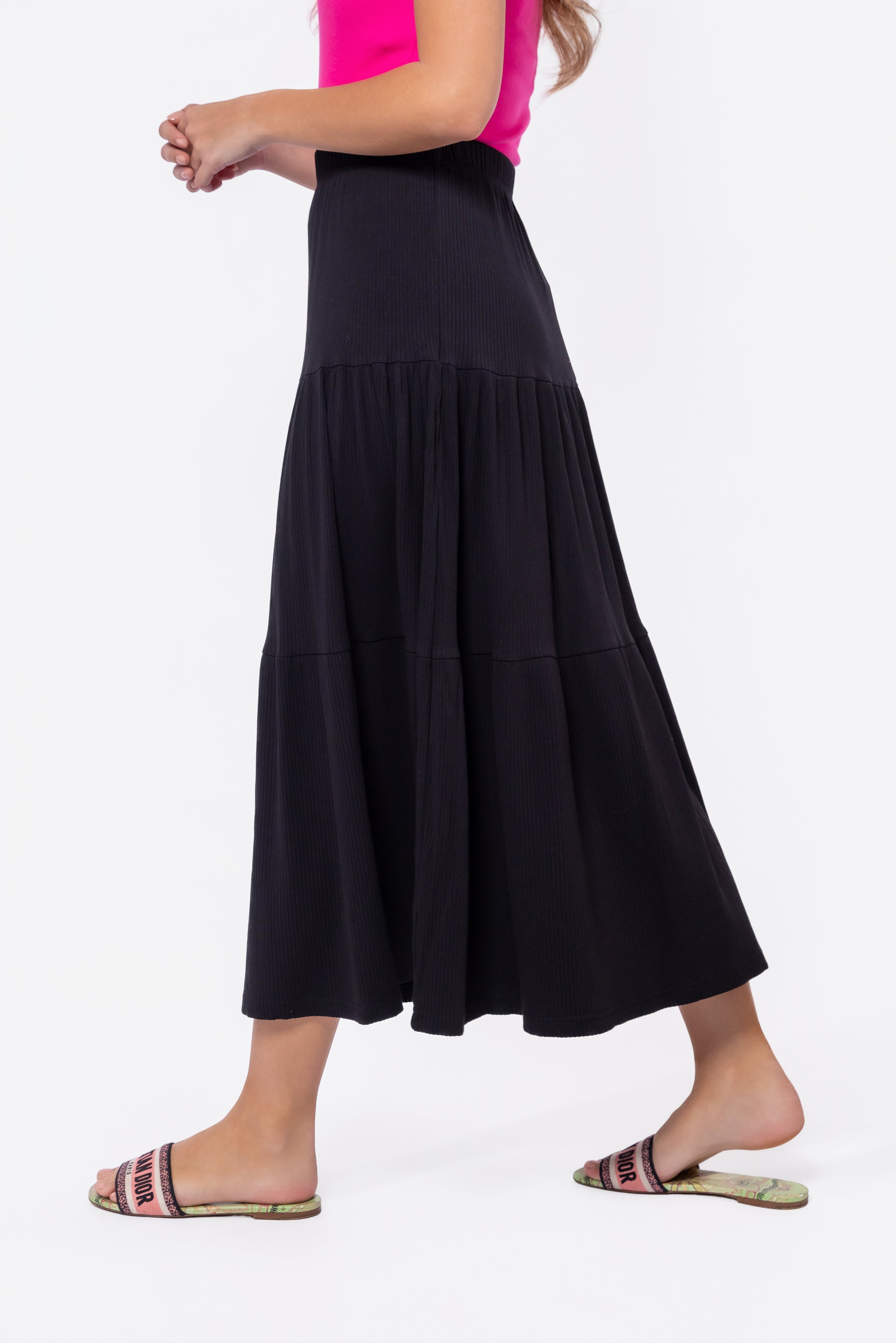 Ayla Skirt 33" (black) L view 4 (skirt) - ayla black dress, ulla johnson ayla skirt black, ayla skirt - shop at us.meeeshop