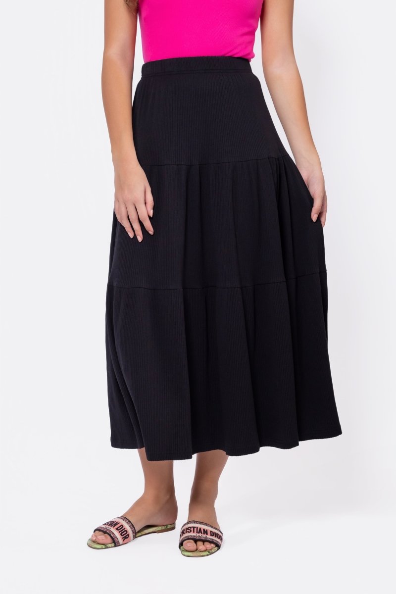 Ayla Skirt 33" (black) M view 3 (skirt) - ayla black dress, ulla johnson ayla skirt black, ayla skirt - shop at us.meeeshop