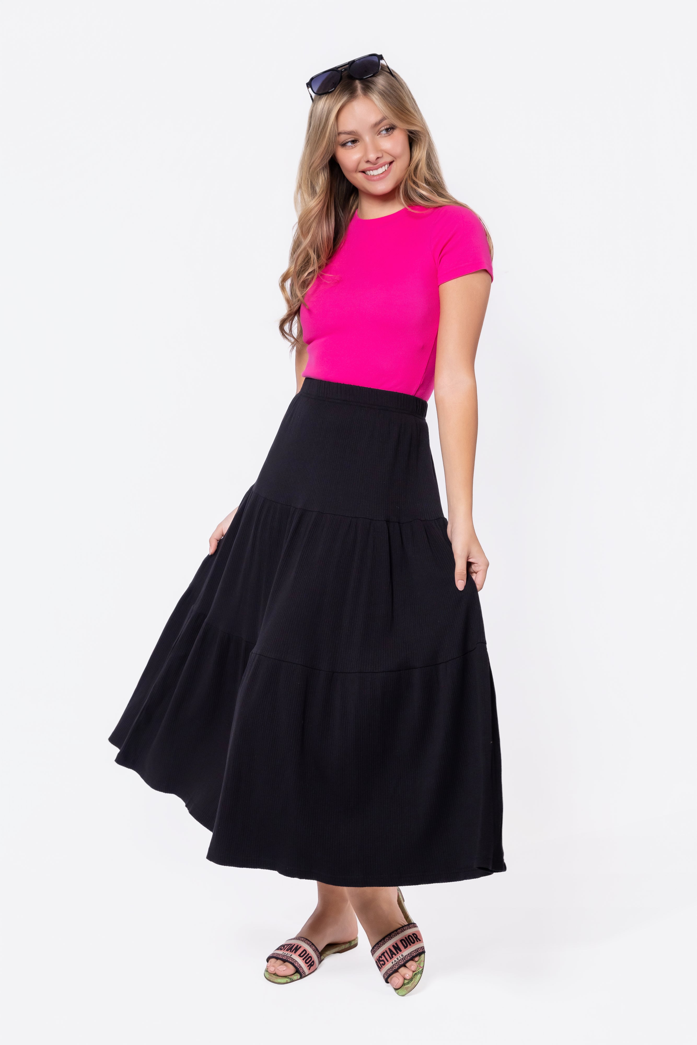 Ayla Skirt 33" (black) XL view 5 (skirt) - ayla black dress, ulla johnson ayla skirt black, ayla skirt - shop at us.meeeshop