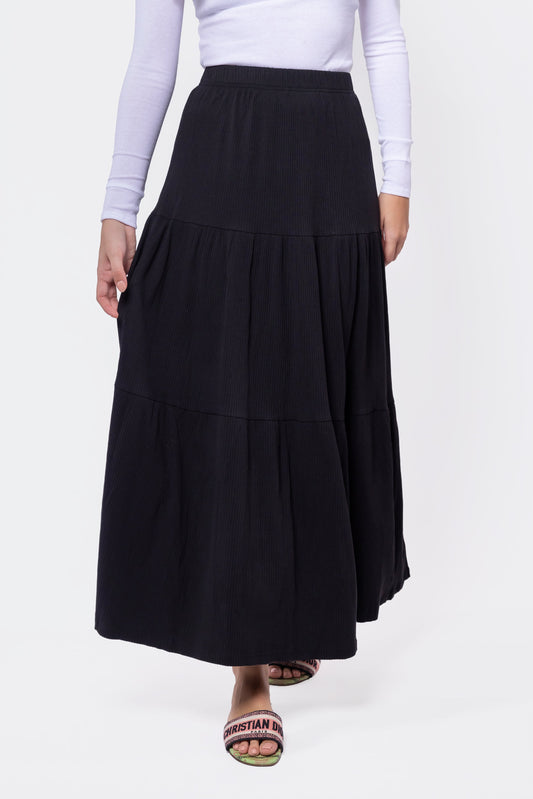 Ayla Skirt 36" (black) in S view 2 - Ayla Black Dress