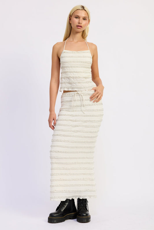 Azmira Maxi Skirt in Ivory - Azra Maxi Skirt (dress)