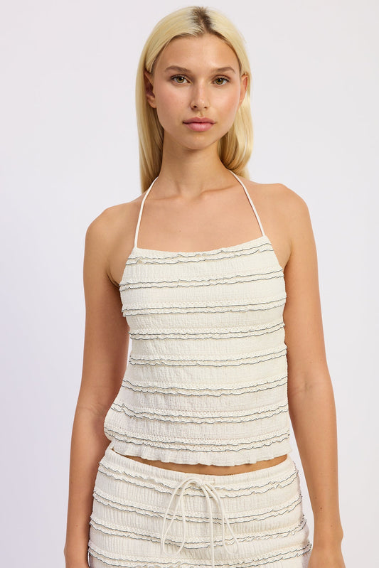 Azmira Tank Top in Ivory - Amira Tank