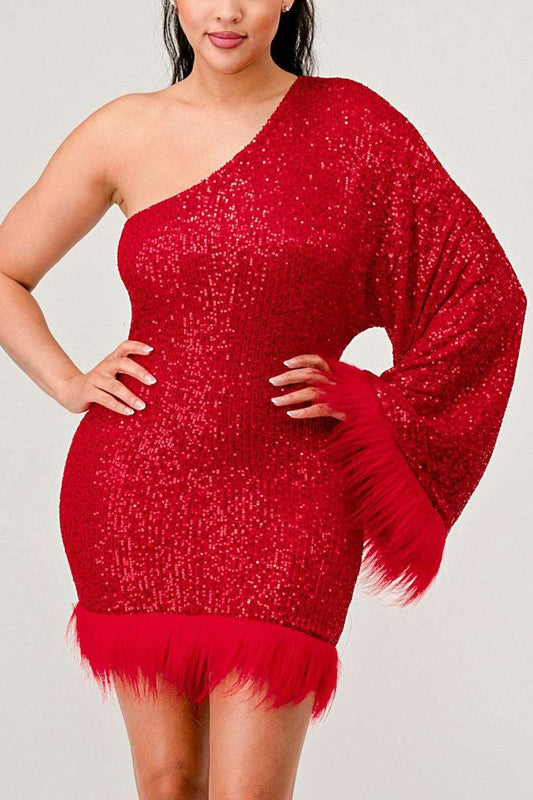 Azure Allure One-shoulder Dress in Small view 2