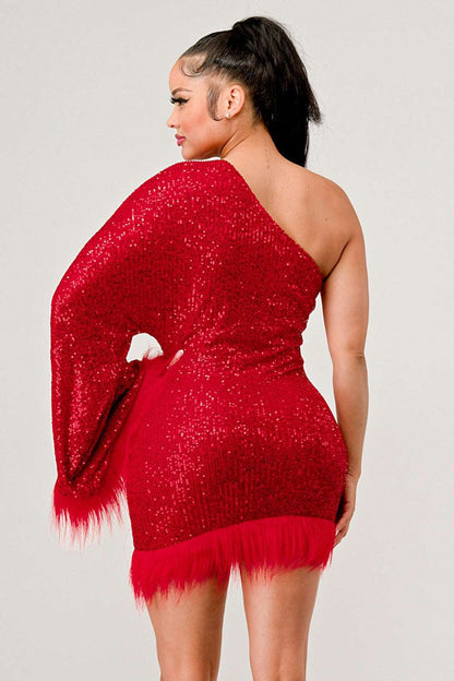 Azure Allure One-shoulder Dress view 15