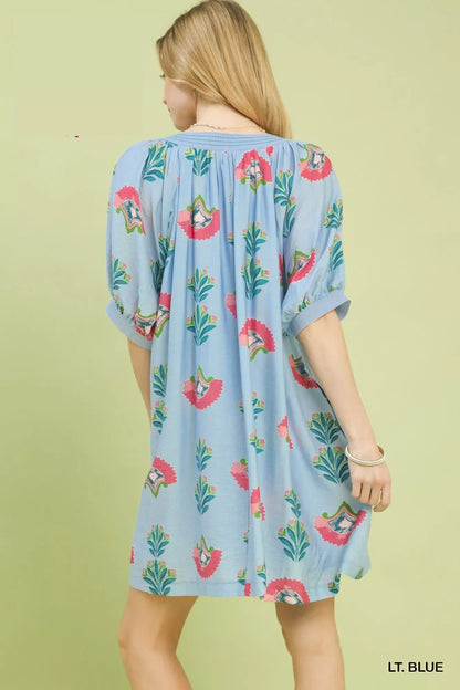 umgee abstract print Umgee Abstract Print Mini Dress view 3 (dress) - shop at us.meeeshop