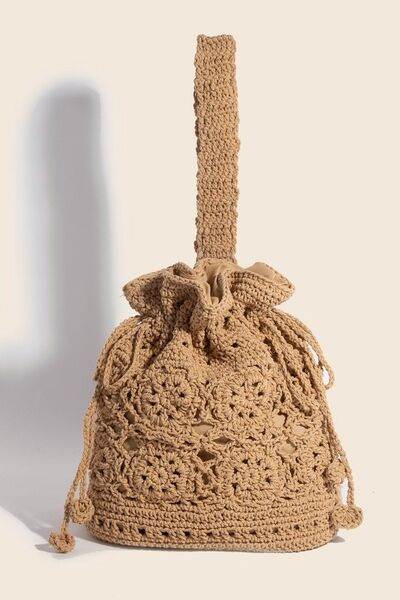 Fame Intricate Braided Single Strap Drawstring Bag - us.meeeshop