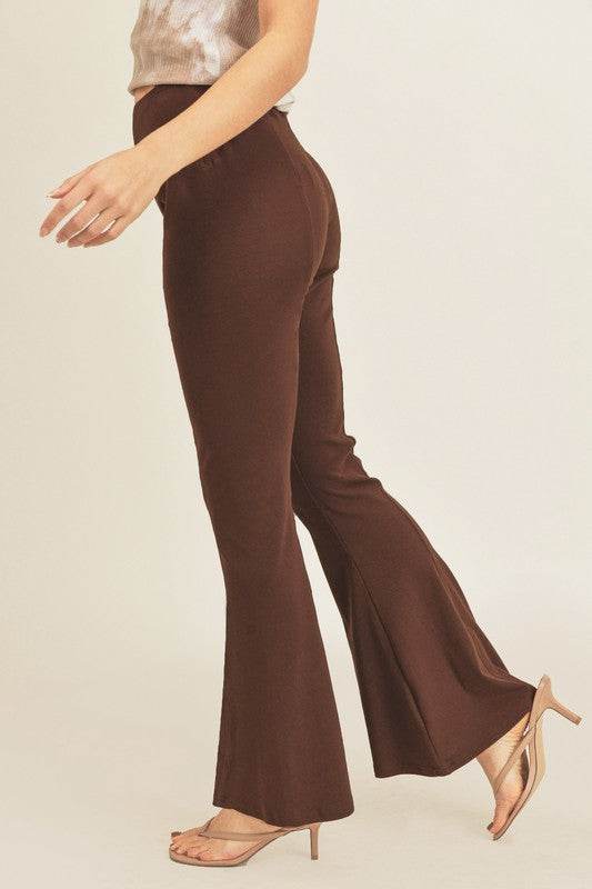 Aemi + Co High Waist Flare Pants - us.meeeshop