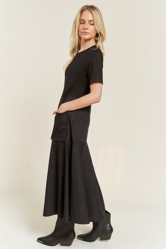 knit mix dress Knit Mix Dress view 2 (dress) - shop at us.meeeshop