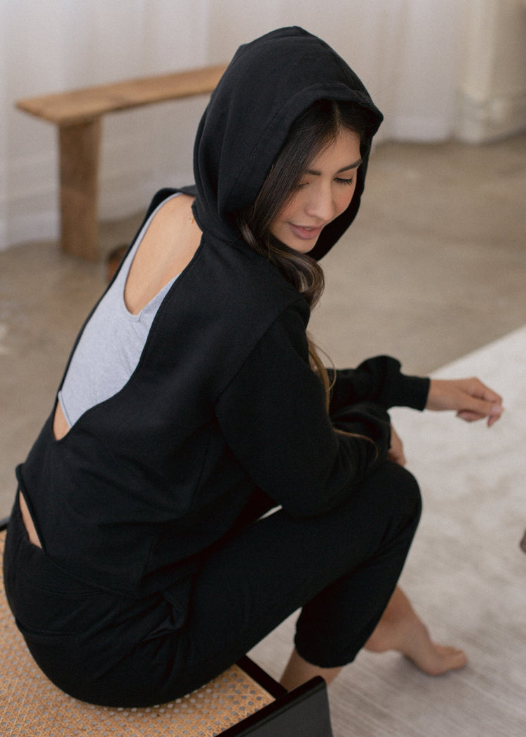 Backless Hoodie S view 7 (top) - backless hoodie mesh, backless hoodie with rhinestones, backless hoodi - shop at us.meeeshop