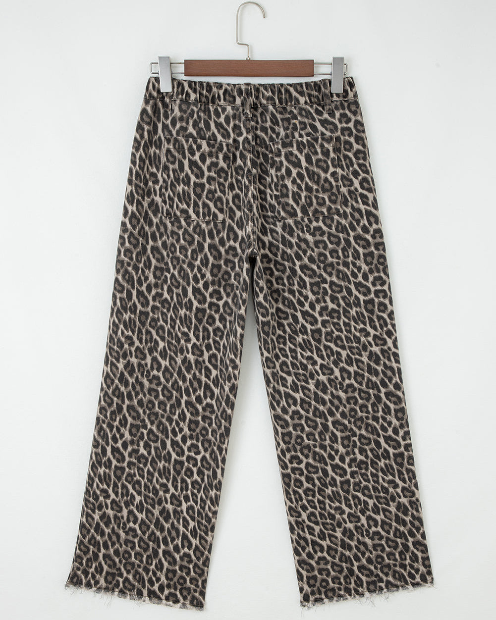 Bailey Leopard Straight Loose Leg Jeans Yellow view 6 (bottom) - leg jeans, loose leg jeans - shop at us.meeeshop