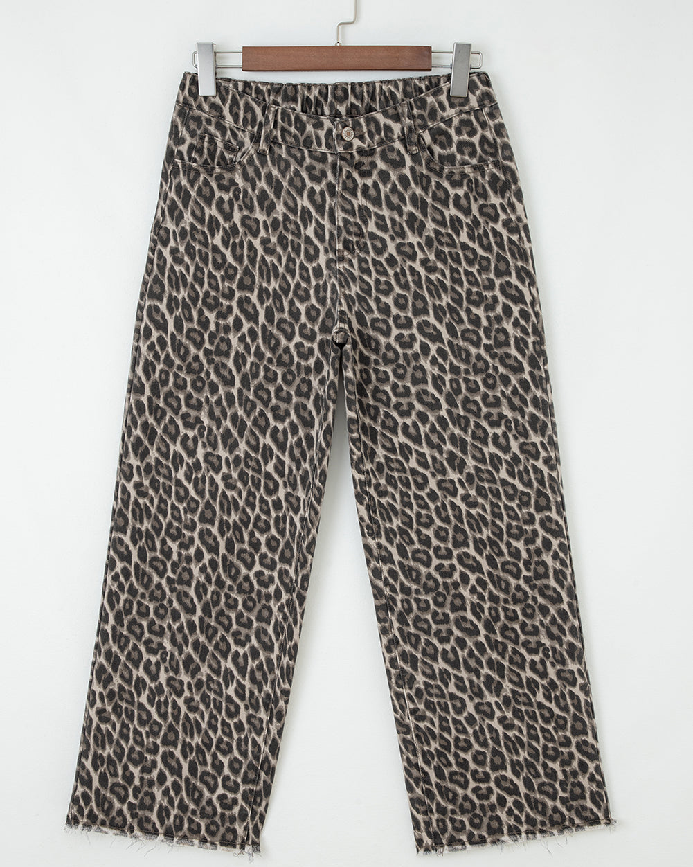 Bailey Leopard Straight Loose Leg Jeans Yellow view 7 (bottom) - leg jeans, loose leg jeans - shop at us.meeeshop