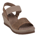 Bane Natural Embellished Elastic Double Band Wedge Sandals Natural (shoe) - wedge sandals, band wedge s - shop at us.meeeshop
