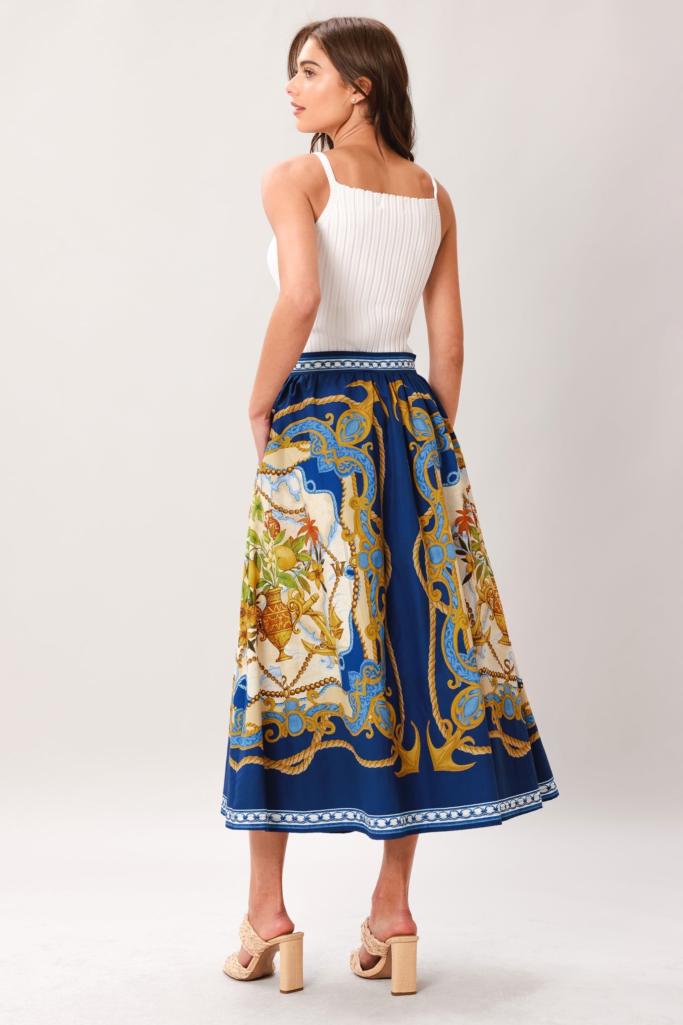 baroque escape woven Baroque Escape Woven Midi Skirt view 11 (dress) - shop at us.meeeshop