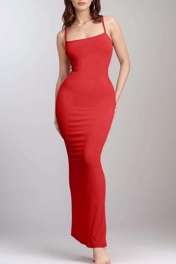Basic Bae Built-in Shapewear Sleeveless Maxi Dress Royal Blue view 9 (dress) - basic bae clothing, bae  - shop at us.meeeshop