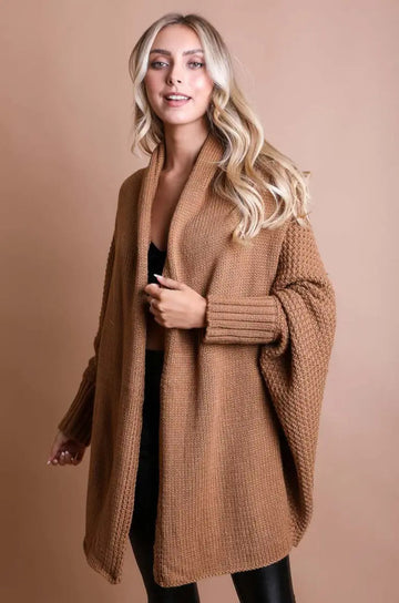 Bat Sleeve Knit Cardigan Top - MeeeShop Women's Fashion