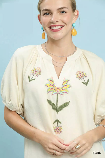 umgee embroidered floral Umgee Embroidered Floral Babydoll Dress view 4 (dress) - shop at us.meeeshop