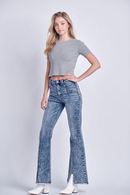 At1026flm High Rise Stretch Flare Jeans | view 2 | Artemis Vintage | us.meeeshop