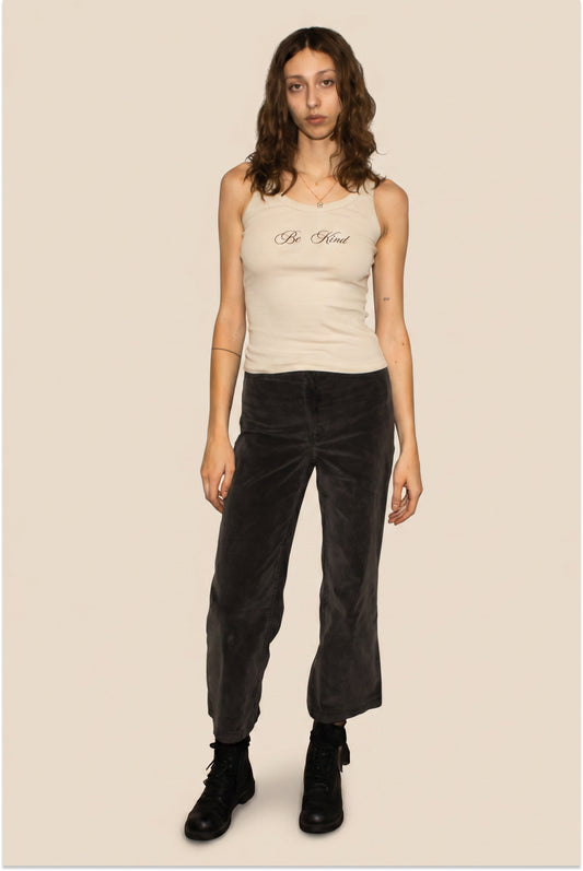 Be Kind Embroidery Tank in XS (top)