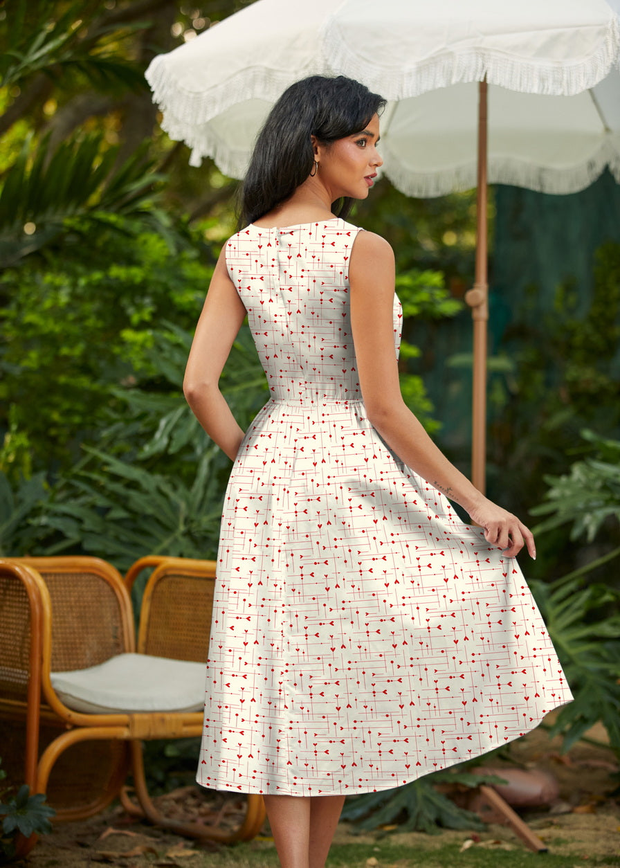 Be Mine Midi Dress in L view 4 - Make This Mine Midi Dress