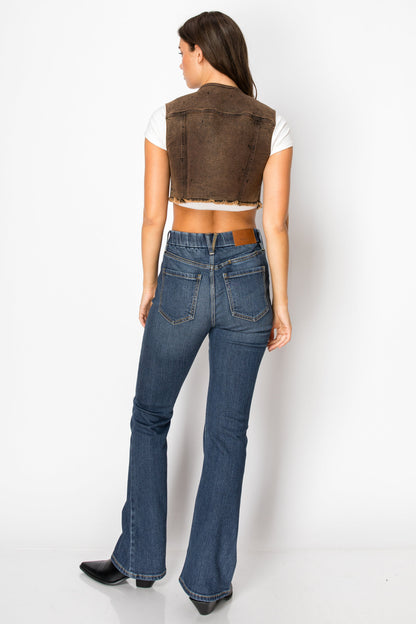 Beatrice Eco Zero Cotton High Rise Phone Pocket Bootcut Jeans in XL view 4 - High-Waisted (bottom)