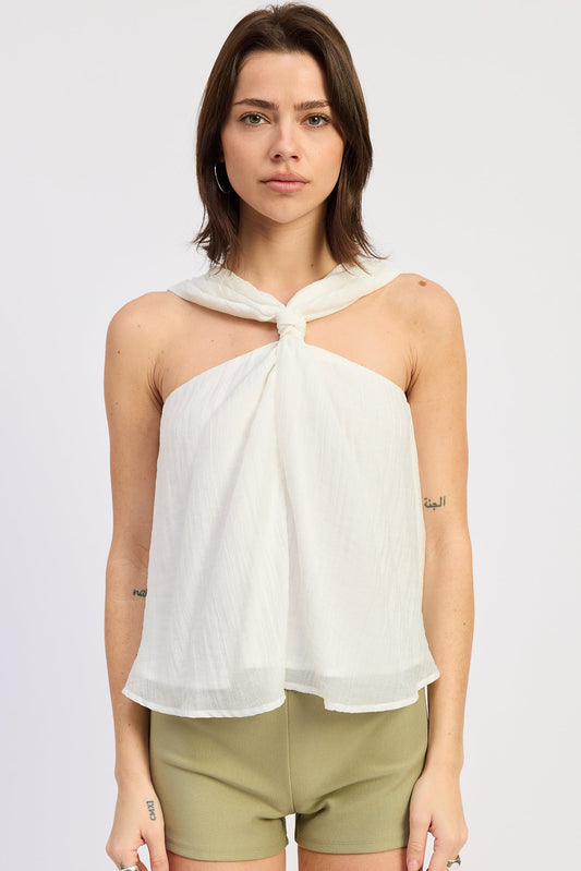 Beryl Top in Off-White view 2 - Beryl Topaz