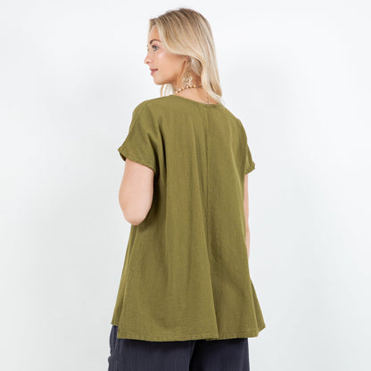 Betsy Top 100% Cotton Gauze in 0 (XS/S) view 11 - Gauze Top