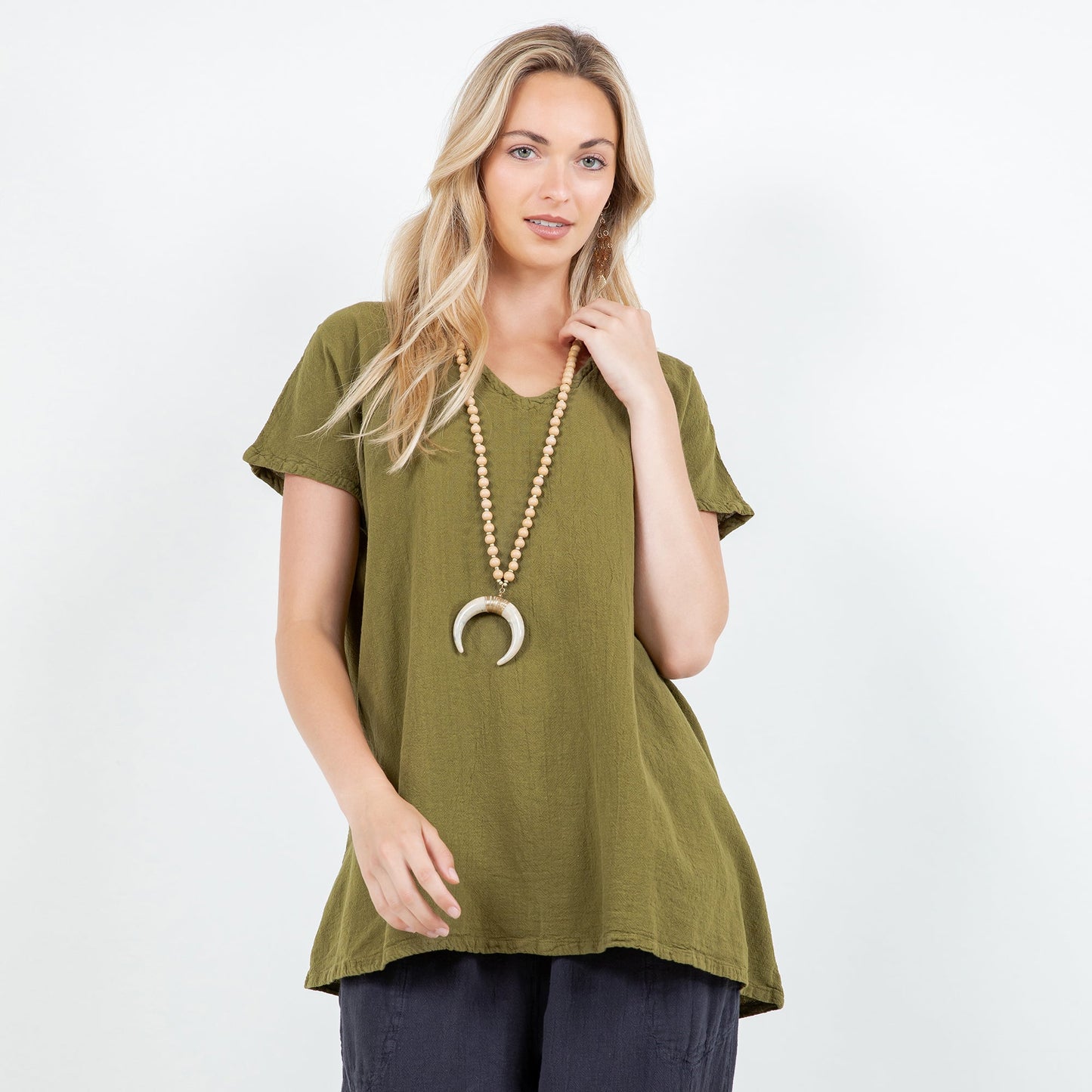 Betsy Top 100% Cotton Gauze in 0 (XS/S) view 2 - Gauze Top