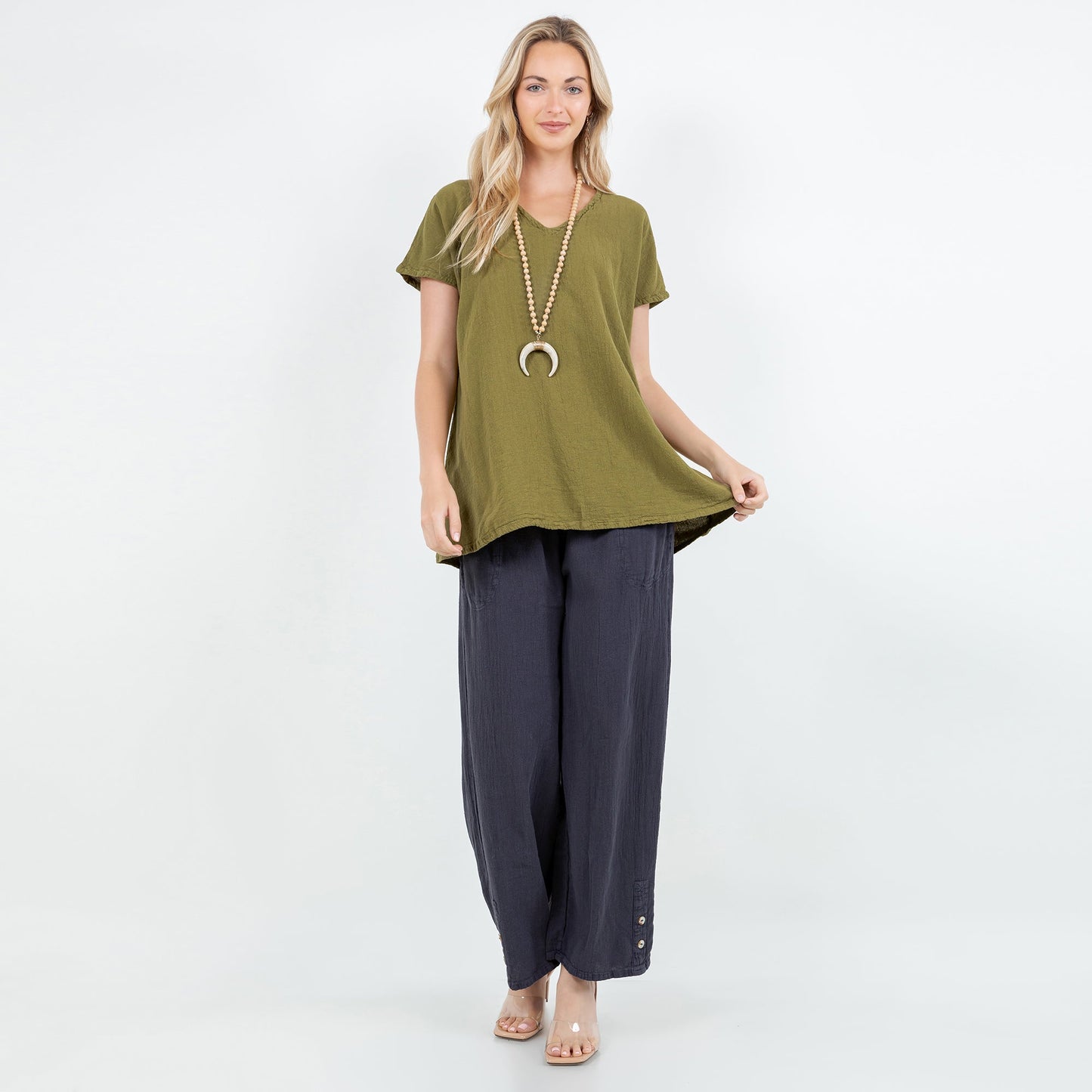 Betsy Top 100% Cotton Gauze in 0 (XS/S) view 8 - Gauze Top
