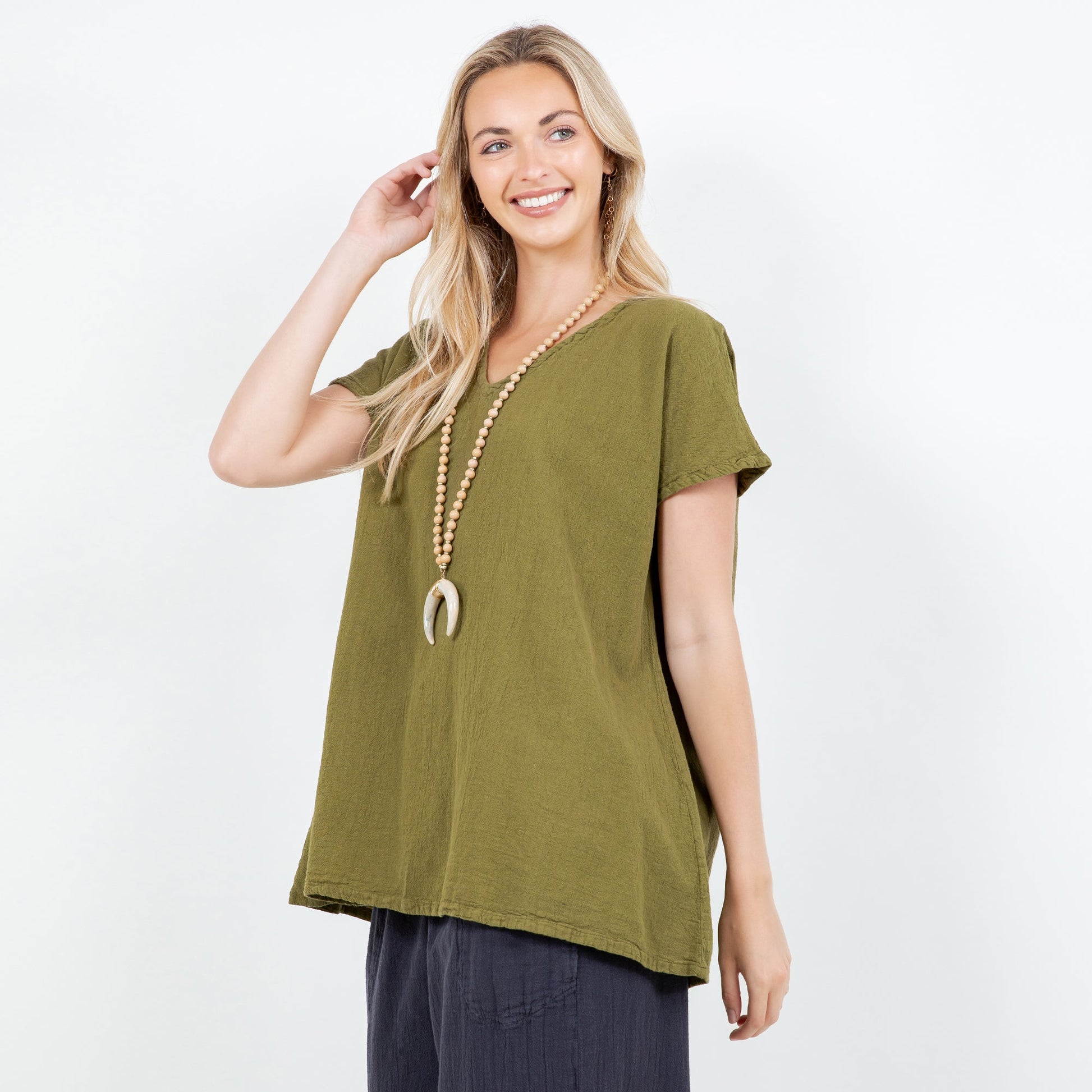 Betsy Top 100% Cotton Gauze in 1 (S/M) view 12 - Gauze Top