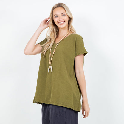 Betsy Top 100% Cotton Gauze in 1 (S/M) view 12 - Gauze Top