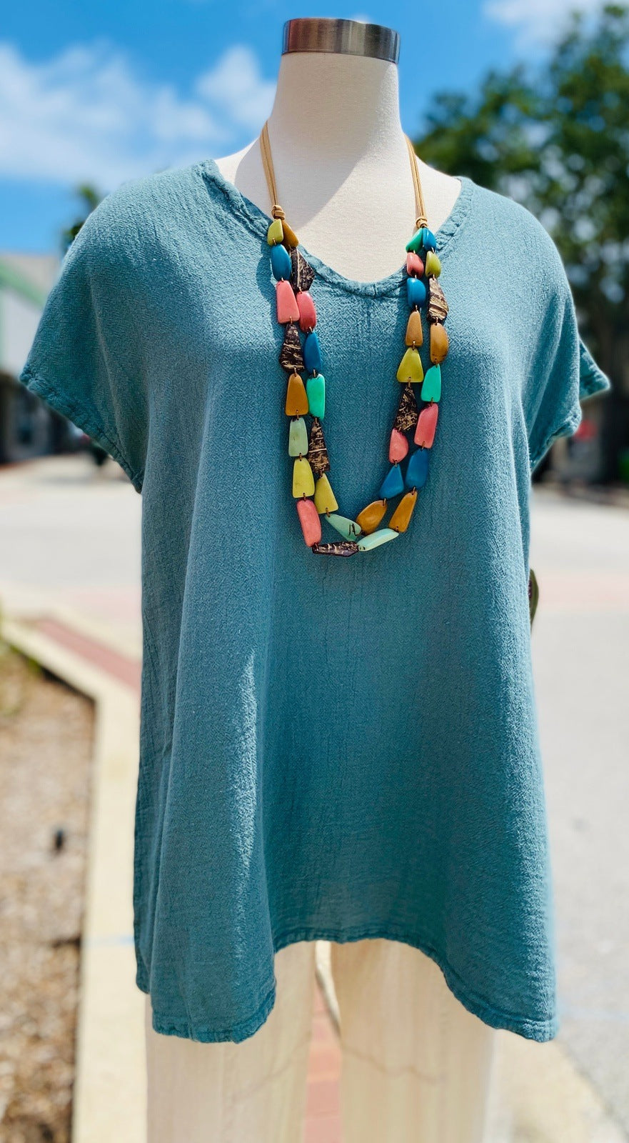 Betsy Top 100% Cotton Gauze in 1 (S/M) view 15 - Gauze Top